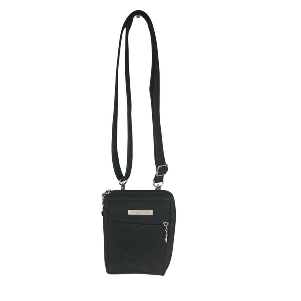 Baggallini Wallet Bag Crossbody Organization Belt Bag Black Travel Pouch Purse